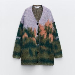 Zara F/W 2023 Landscape Knit Coat (XS-S)